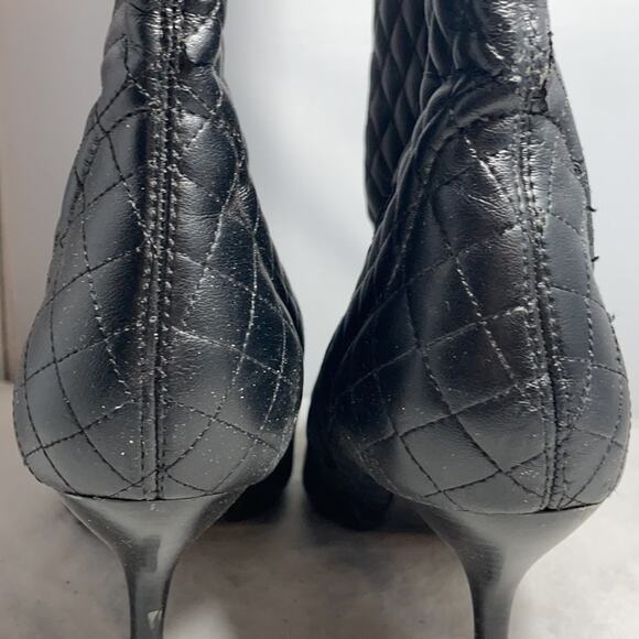 Black Croc Embossed Faux Leather Pointy Toe side zip boots Size 8 from Hypnotic - Picture 6 of 9